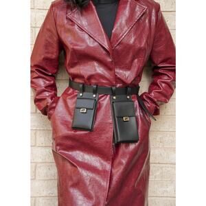 Fendi Leather Belt Bag Black Gold Hardware Mini Pouch Crossbody